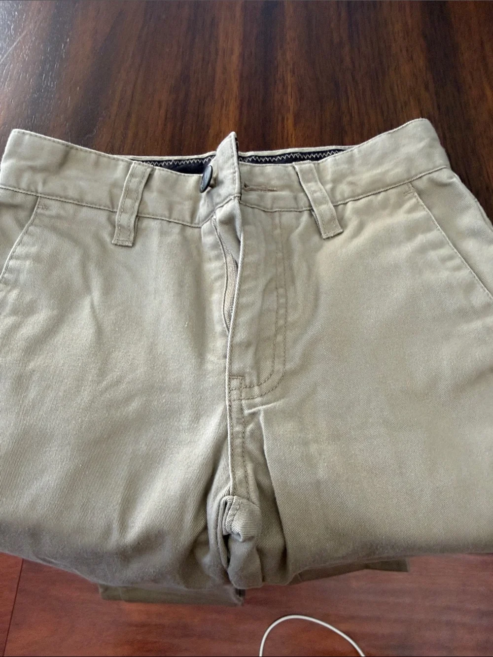 Boys Classic Straight Chino Pants - Light Beige